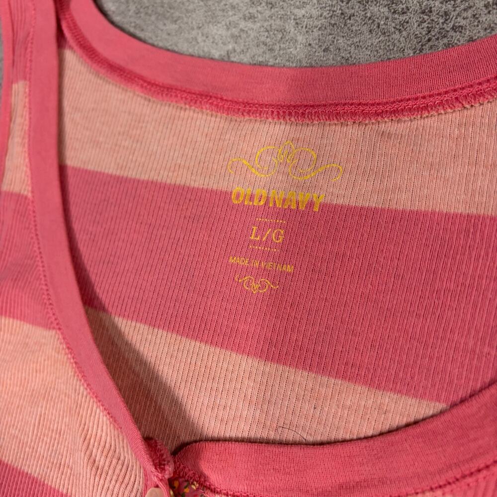 Pink Striped Ribbed Tank Top - Picture 2 of 5